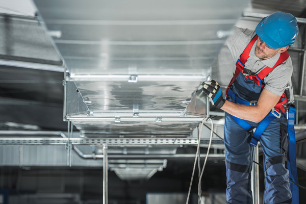 HVAC Duct installation in Commercial Building